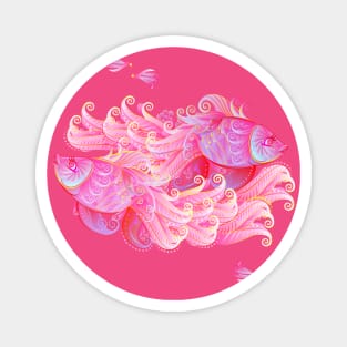 Pink fishes Magnet